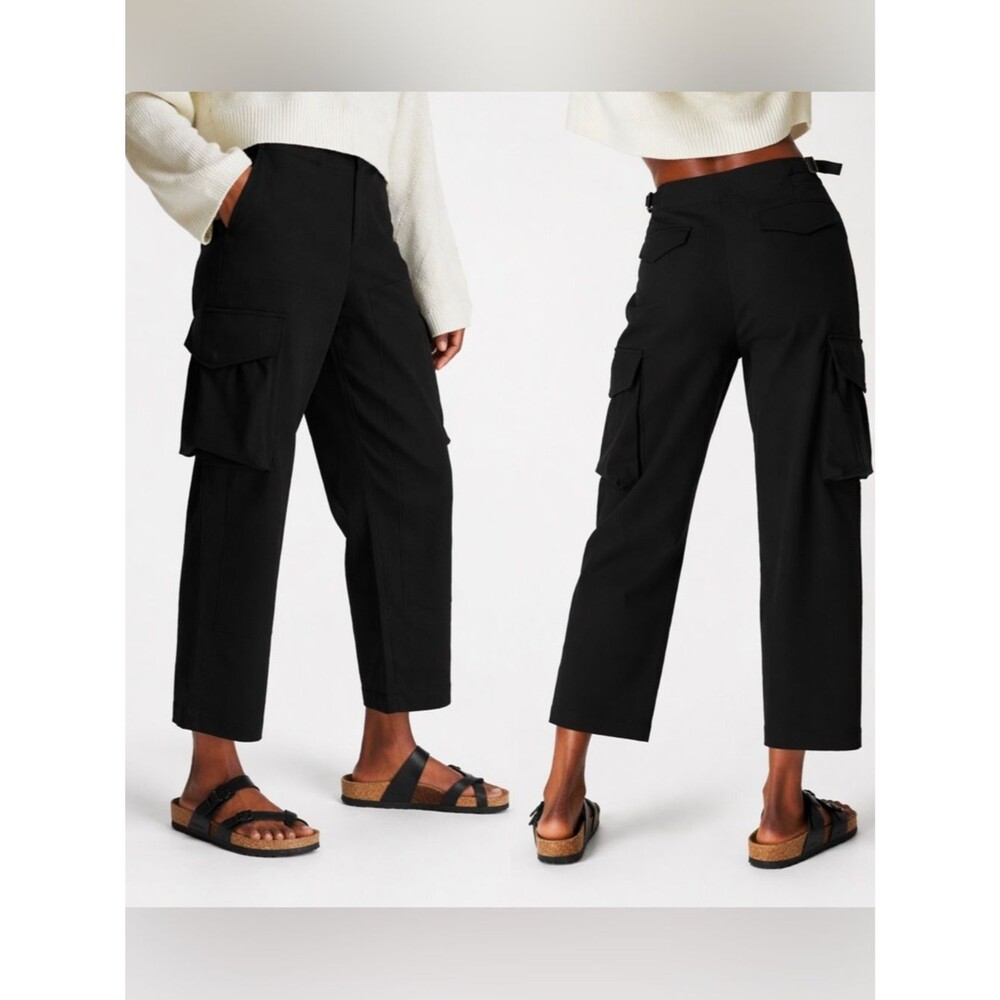 SWEATY BETTY Atlas Baggy Crop Ankle Cargo Trouser Pants Sz US 4 Relaxed